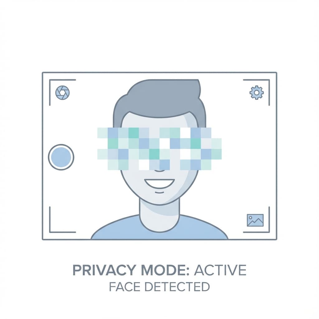 AI自動 顔モザイク